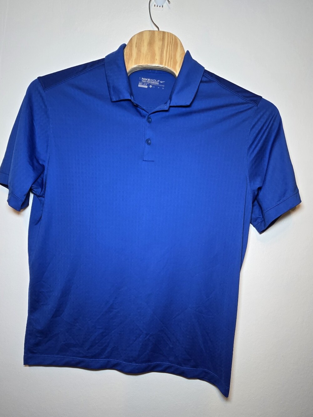 Nike Golf Tour Performance Dri-FIT Men's XL Blue Solid Short Sleeve Polo Shirt